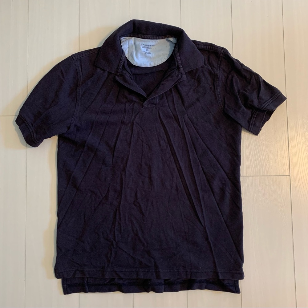 Men’s Blue Lands’ End Polo T-Shirt Large